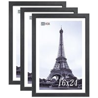 VCK 16x24 Poster Frames Set of 3, Black Solid