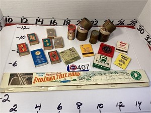 Vintage match lot- advertising,  Indiana Toll