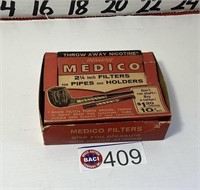 Tobacco Pipe- Medico 2 1/4 filters- display with