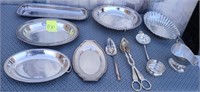 11 - LOT OF SERVING DISHES, TONGS, MORE (P10)