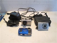 GROUP OF SMALL DIGITAL CAMERAS- NOT TESTED