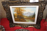 2 LANDSCAPE PAINTINGS ON CANVAS, SIGNED