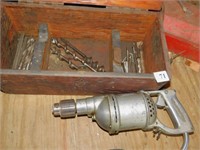CRAFTSMAN ELECTRIC DRILL WITH DRILL BITS IN A BOX