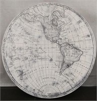 World Map on Canvas 24"