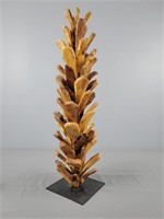 Wooden Pine Cone Art - 29 Inches Tall