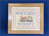 Vintage “Home is Where the Heart is” Needlepoint