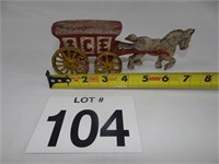 CAST IRON HORSE DRAWN ICE WAGON