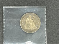 1855 Arrows silver quarter