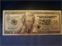 Collector $20. Gold bill