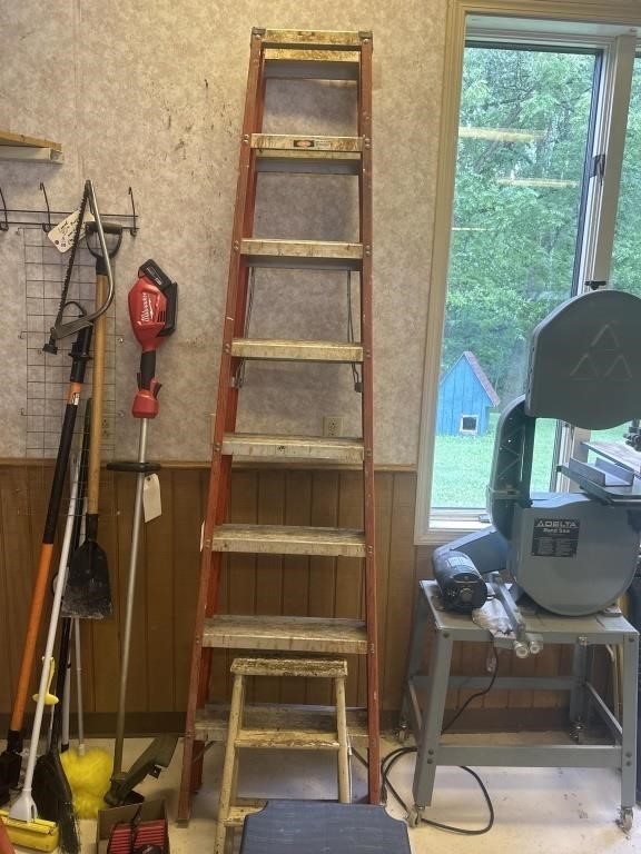 Louisville 8 ft ladder, and step stools