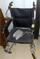 FOLDING  WHEEL CHAIR AND LEG BRACES, GOOD