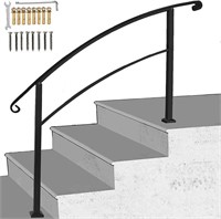 4-Step Handrail Fits 1 or 4 Steps | Black