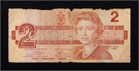 1986 Canada 2 Dollars Banknote P# 94a, Sig. Crow &