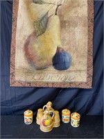 Fruit Tapestry & Pottery