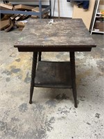 Vintage Bible Table turned legs 29” x 20” x 20”