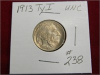 1913 TyI Buffalo Nickel - UNC