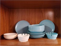 Vintage Melmac dishes, plates, bowls, ashtrays