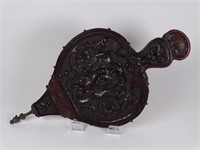 HEAVILY CARVED FIREPLACE BELLOWS