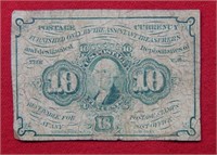 1862 US Fractional Note 10 Cents