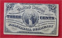 1863 US Fractional Note 3 Cents
