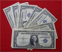 (20) $1 Silver Certificates Mixed Dates