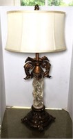Ornate Composite & Acrylic Lamp