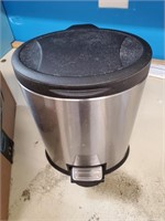 Trash Can With Soft-Close Foot Pedal, Brushed...