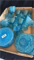 Blue glassware