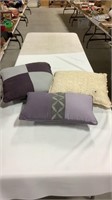 3 throw pillows