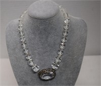 Crystal Necklace w/ Sterling Pendant
