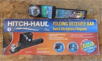 Hitch-haul folding reciever bar and Reese hitch