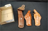 (3) Bianchi Brand Leather Firearm Holsters