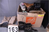 Box of Boot & Shoes Various Sizes