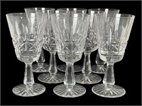 8 Waterford Claret Wine Glasses