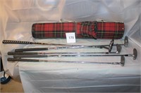 VINTAGE GOLF CLUBS W/ CARRYING CASE