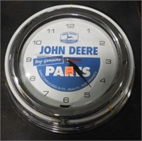 John Deere Battery operated neon wall clock 14"