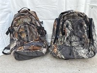 2 camouflage back packs - like new