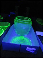 Uranium green glass container