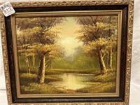 Framed oil on canvas by David 8 x 10"