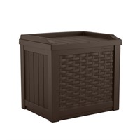 Suncast 22 Gallon Small Resin Storage Seat, Java,