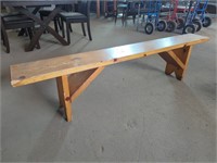 6ft Long Wood Bench 17" x 9" x 72"