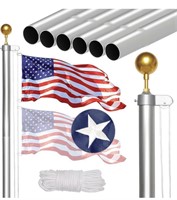 25 FT TELESCOPE FLAG POST WITH AMERICAN FLAG