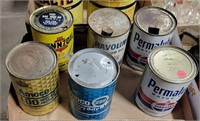 LOT OF 6 ASSORTED ADVERTISING OIL CANS