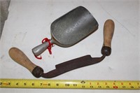 Metal Scoop and Draw Knife