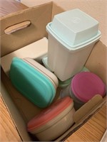 Lot of Tupperware Pink Turquoise Lidded