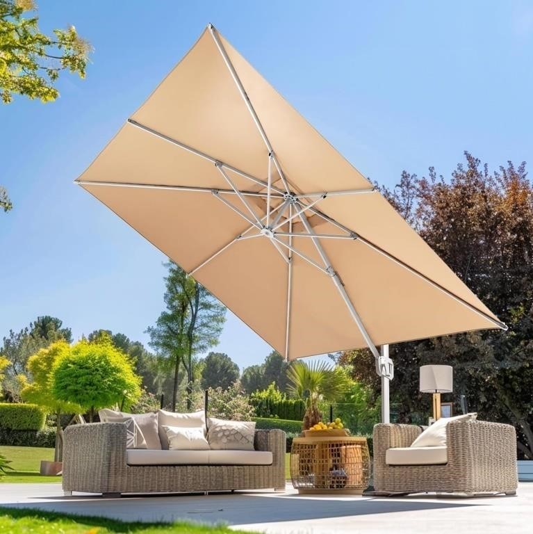 10x13 FT Rectangular Cantilever Patio Umbrella