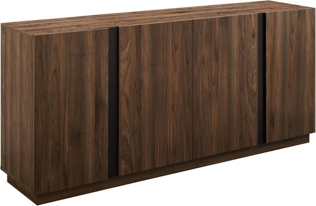 Contemporary 4-Door Minimalist Sideboard, 70 In.