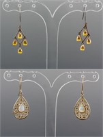 Set of Opal Drop Earrings & Sapphire CRV $1345