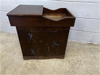Small Wooden Dry Sink End Table