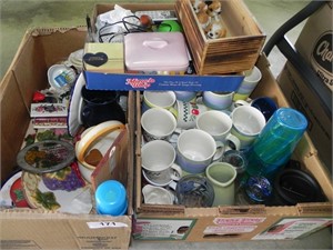 Boxes of Cups, Figurines, Pitchers, Trinket